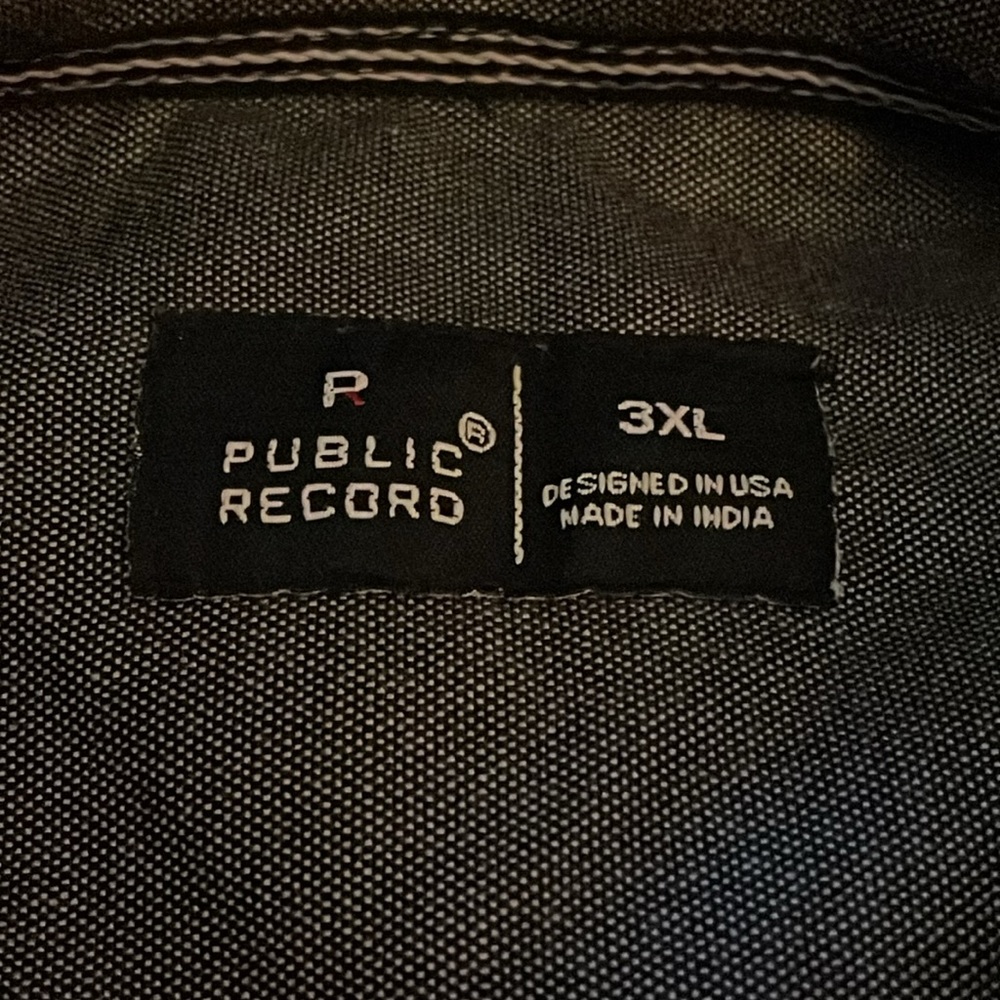 Public Record All Over Print Button Up Short Slee… - image 3